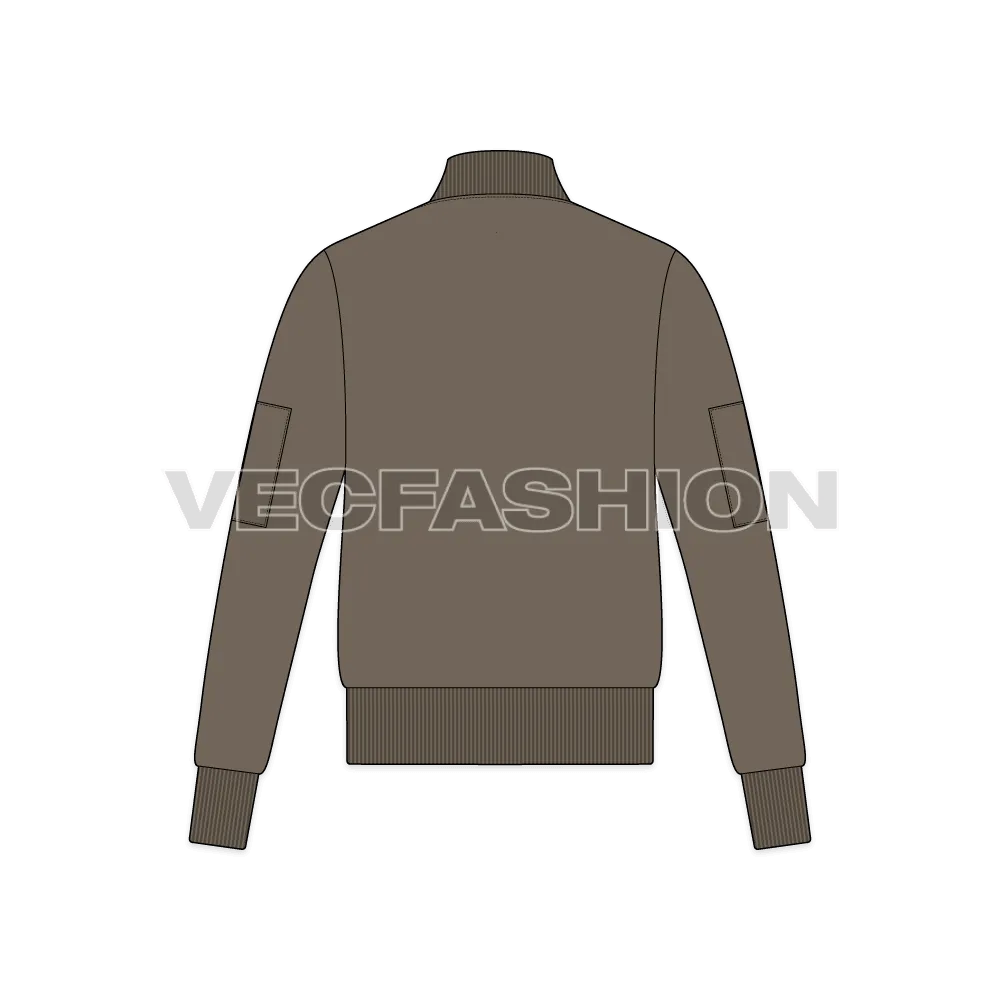 Mens Pullover Bomber Jacket