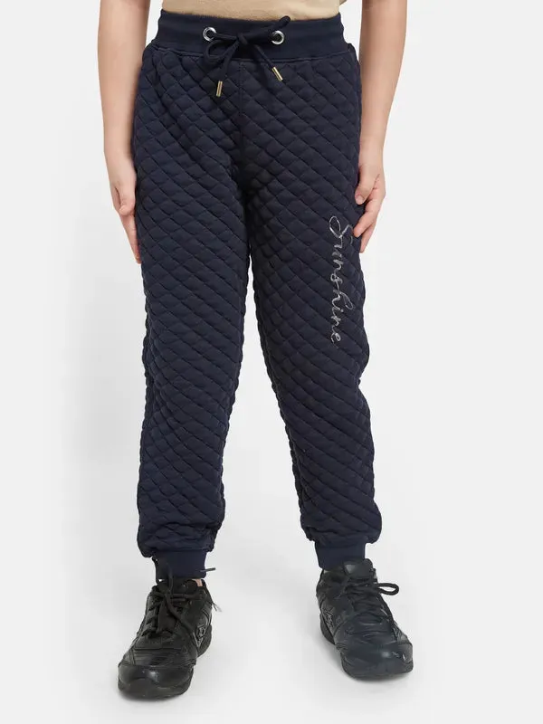 Mettle Girls Self Design Mid-Rise Joggers