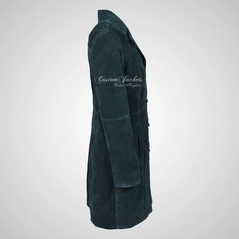 MIDDLETON Ladies Suede Coat Casual Long Leather Blouson Jacket