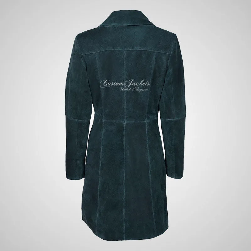 MIDDLETON Ladies Suede Coat Casual Long Leather Blouson Jacket