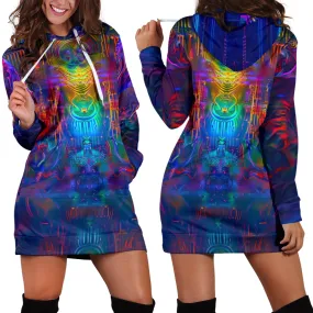 MIDNIGHT VISION HOODIE DRESS | ACIDMATH AI