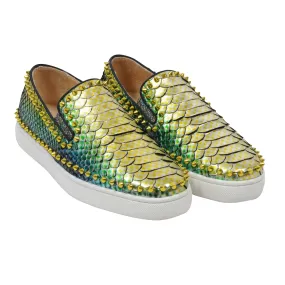 Multi Color Python Snake Pik Pik Roller Boat Slip On Sneakers