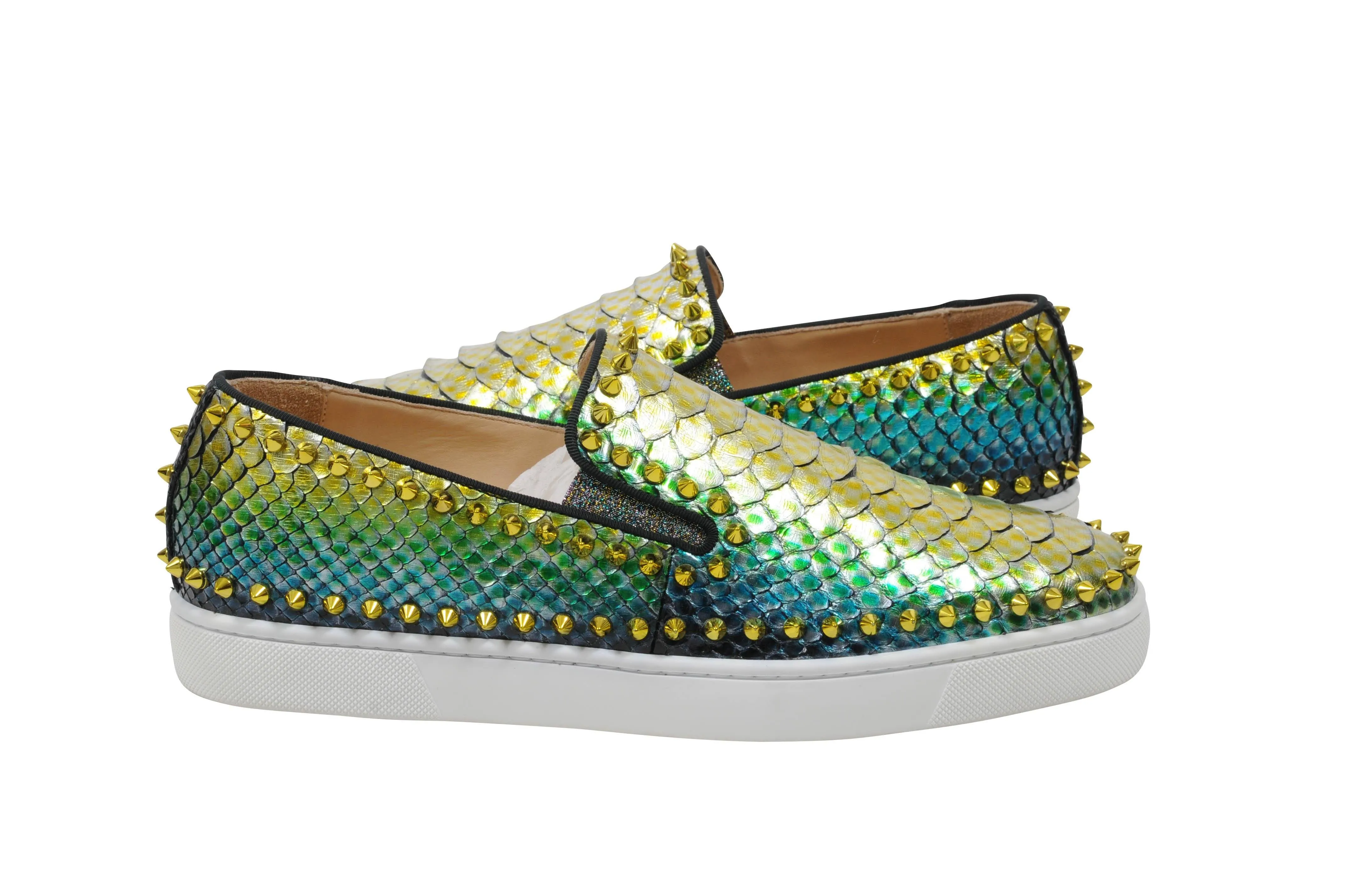 Multi Color Python Snake Pik Pik Roller Boat Slip On Sneakers