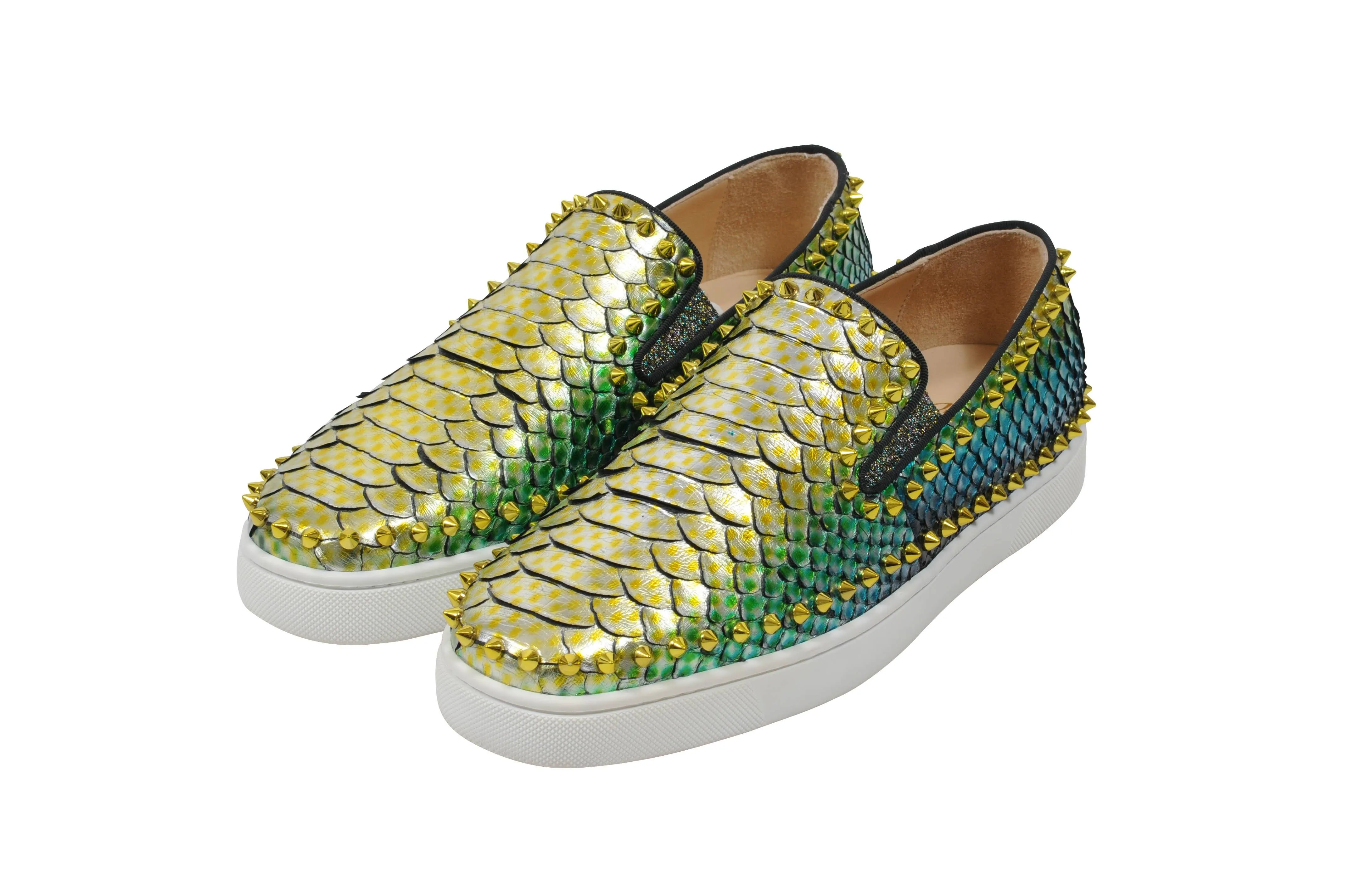 Multi Color Python Snake Pik Pik Roller Boat Slip On Sneakers