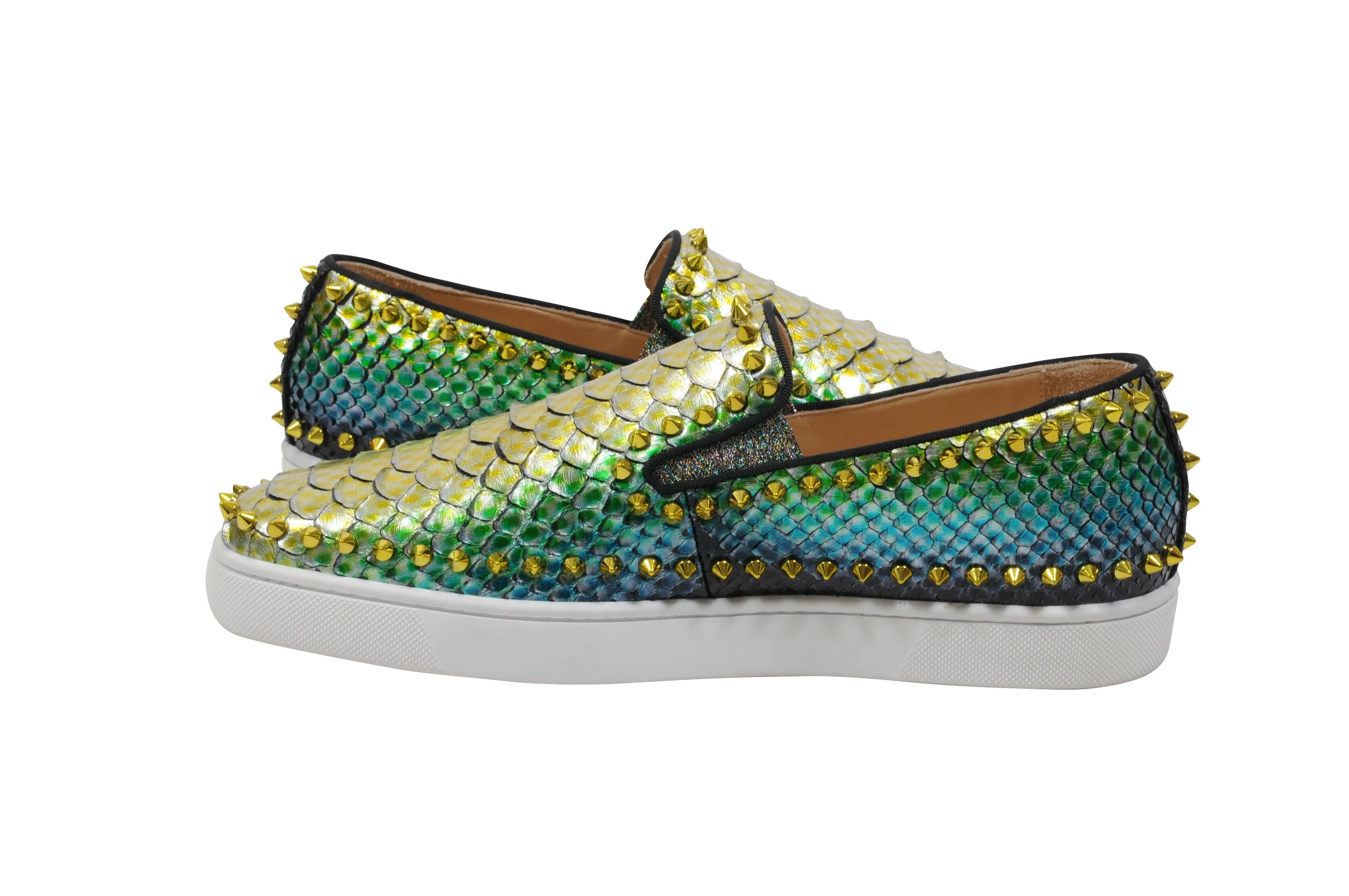 Multi Color Python Snake Pik Pik Roller Boat Slip On Sneakers