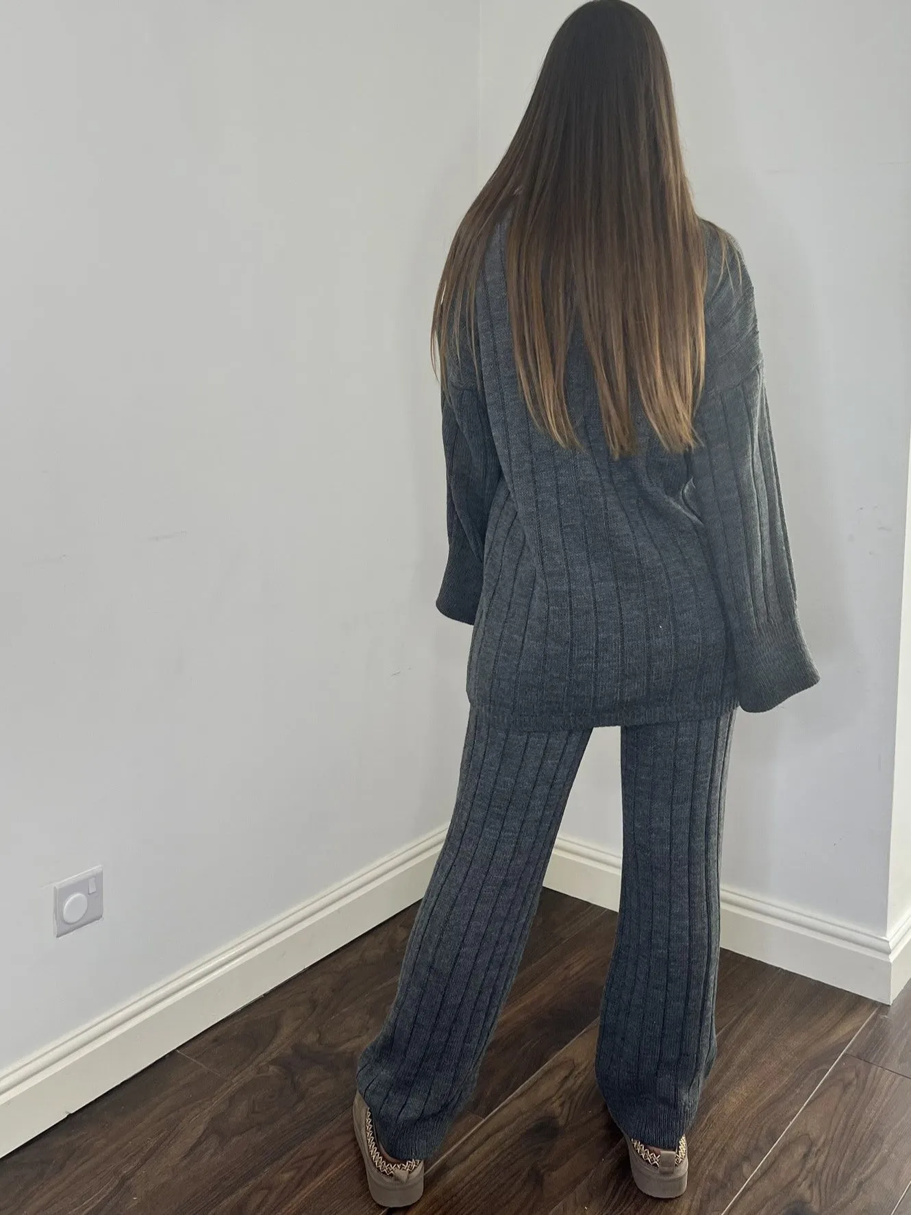Naia Knitted Co-Ord - Grey