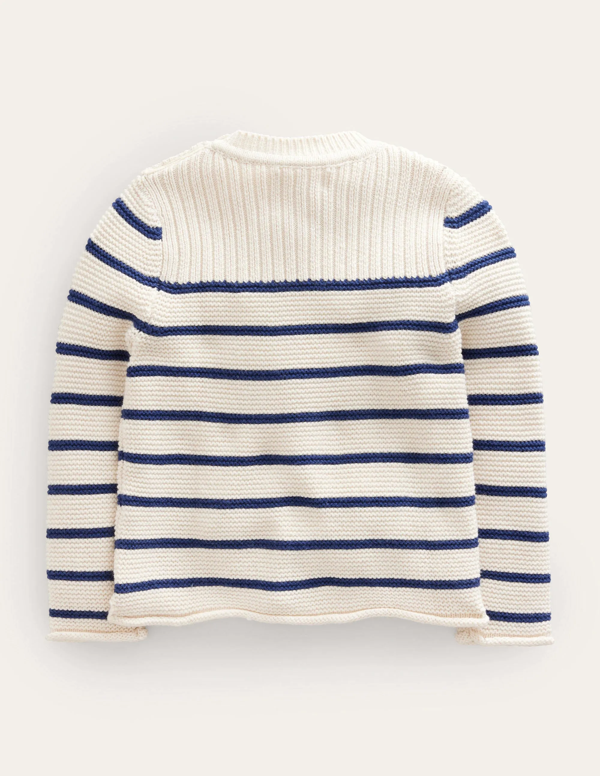 Nautical Jumper-Ecru Marl Stripe