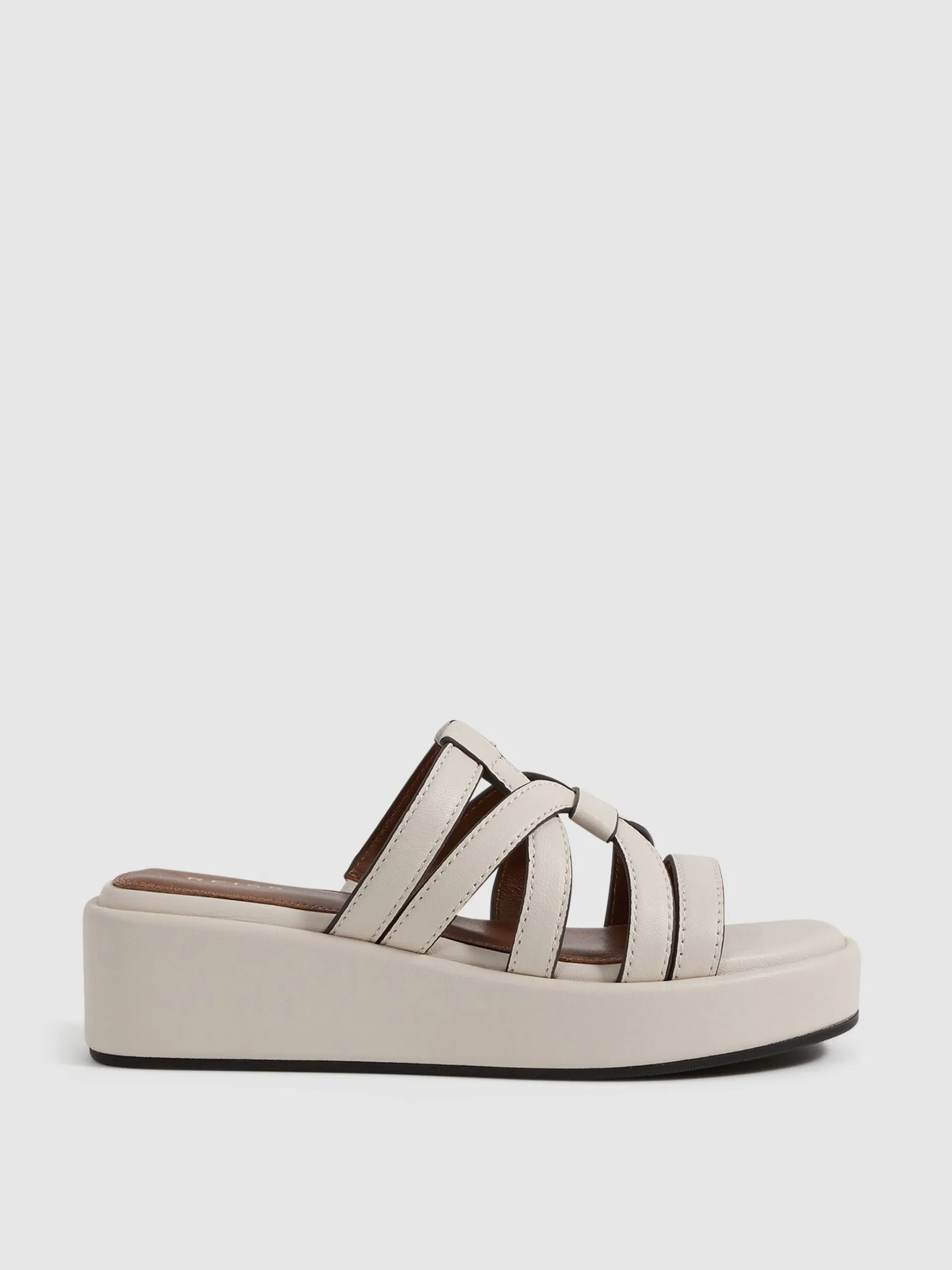 Naya leather strappy platform sandals