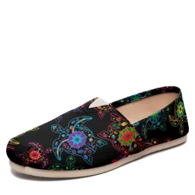 Neon Floral Turtles Slip On
