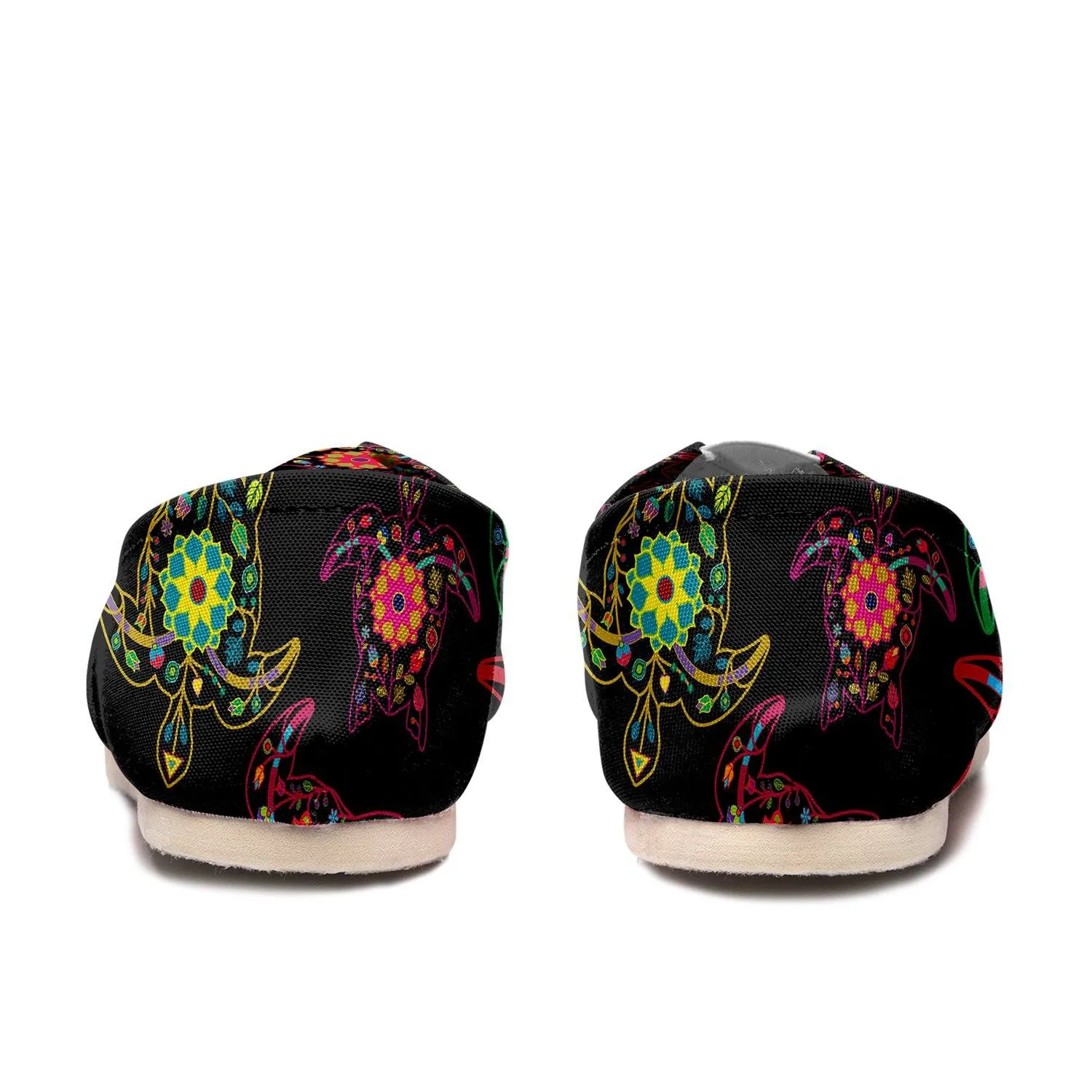 Neon Floral Turtles Slip On