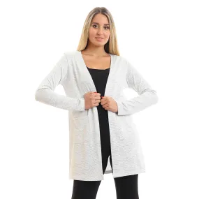 Open Neckline Slip On Cardigan - Kady