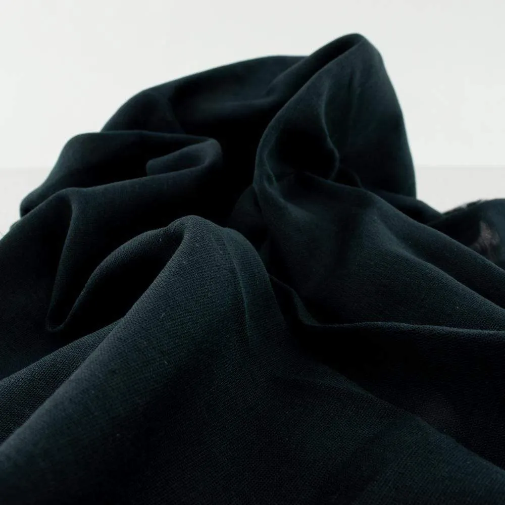 Organic Double Gauze Solid in Jet Black ~ Birch Fabrics