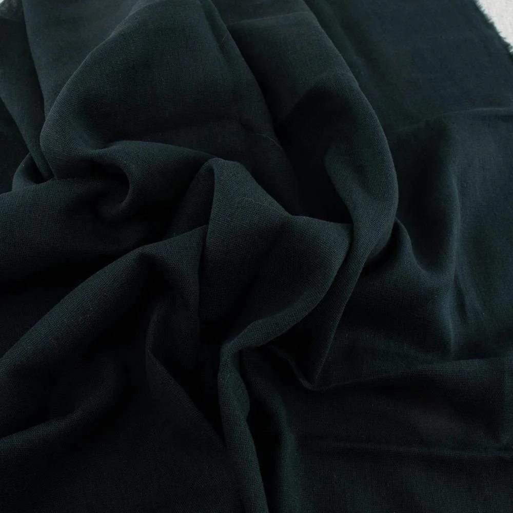Organic Double Gauze Solid in Jet Black ~ Birch Fabrics