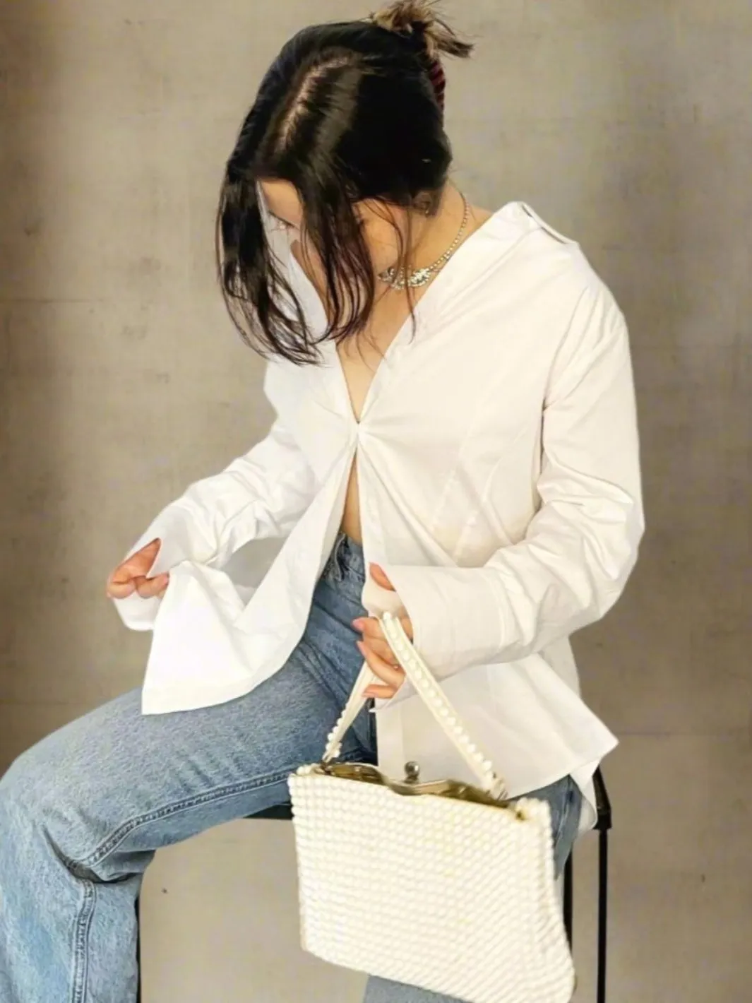 Organic Stretch Cotton Classic Tailored White Shirt - The Reade