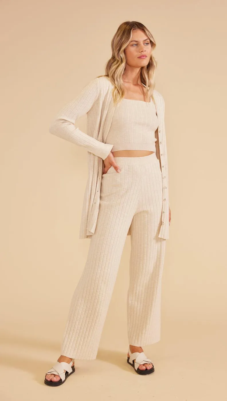 Paige Knit Crop Top in Oatmeal