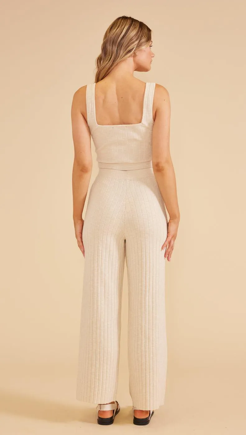 Paige Knit Crop Top in Oatmeal