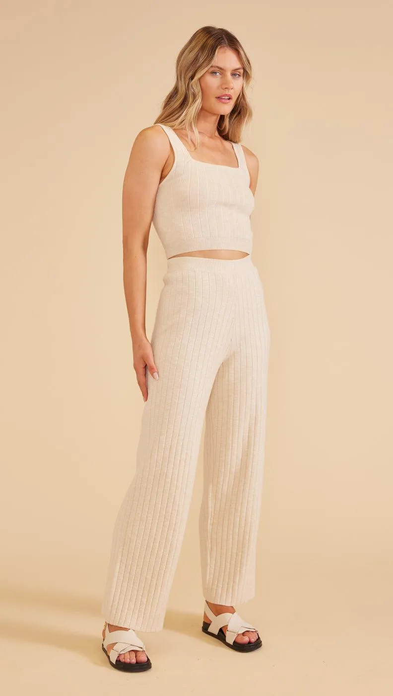 Paige Knit Crop Top in Oatmeal