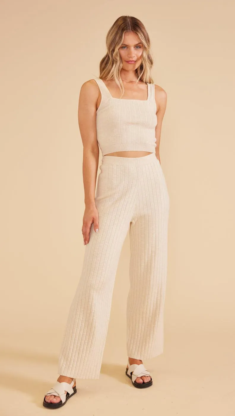 Paige Knit Crop Top in Oatmeal