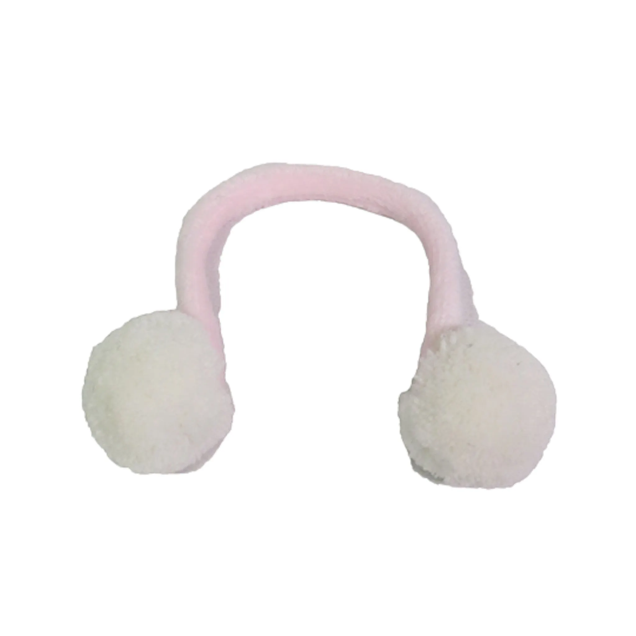 Pink and White Ear Muffs for 14 1/2-inch dolls