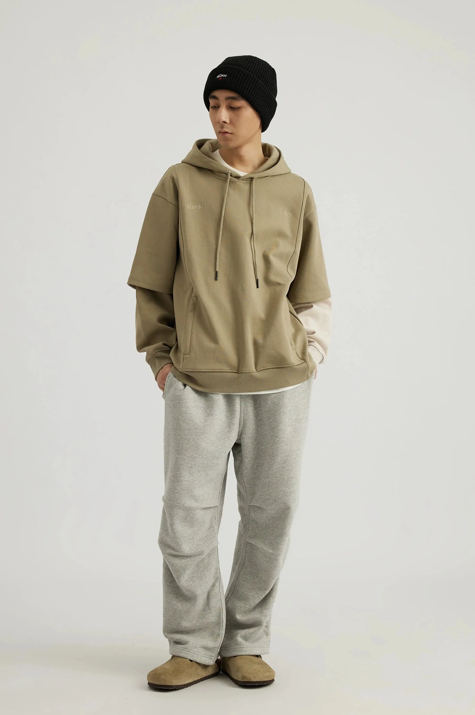 Pleated Tapered Joggers with Back Flap Pocket