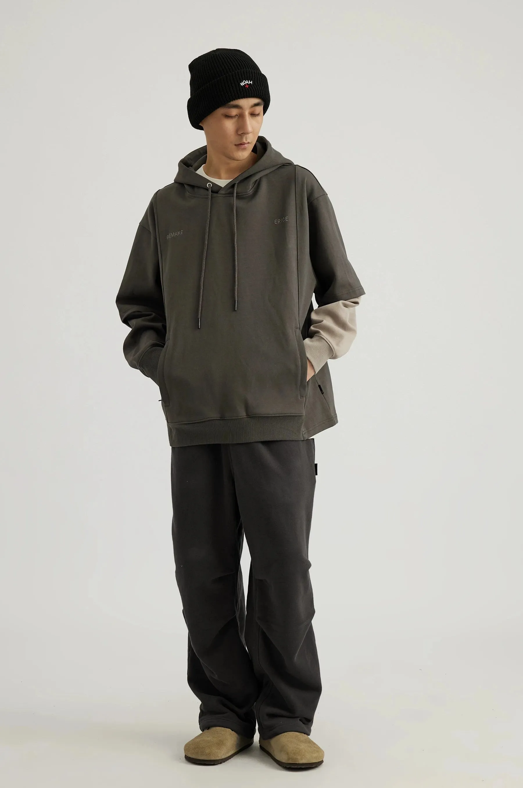 Pleated Tapered Joggers with Back Flap Pocket