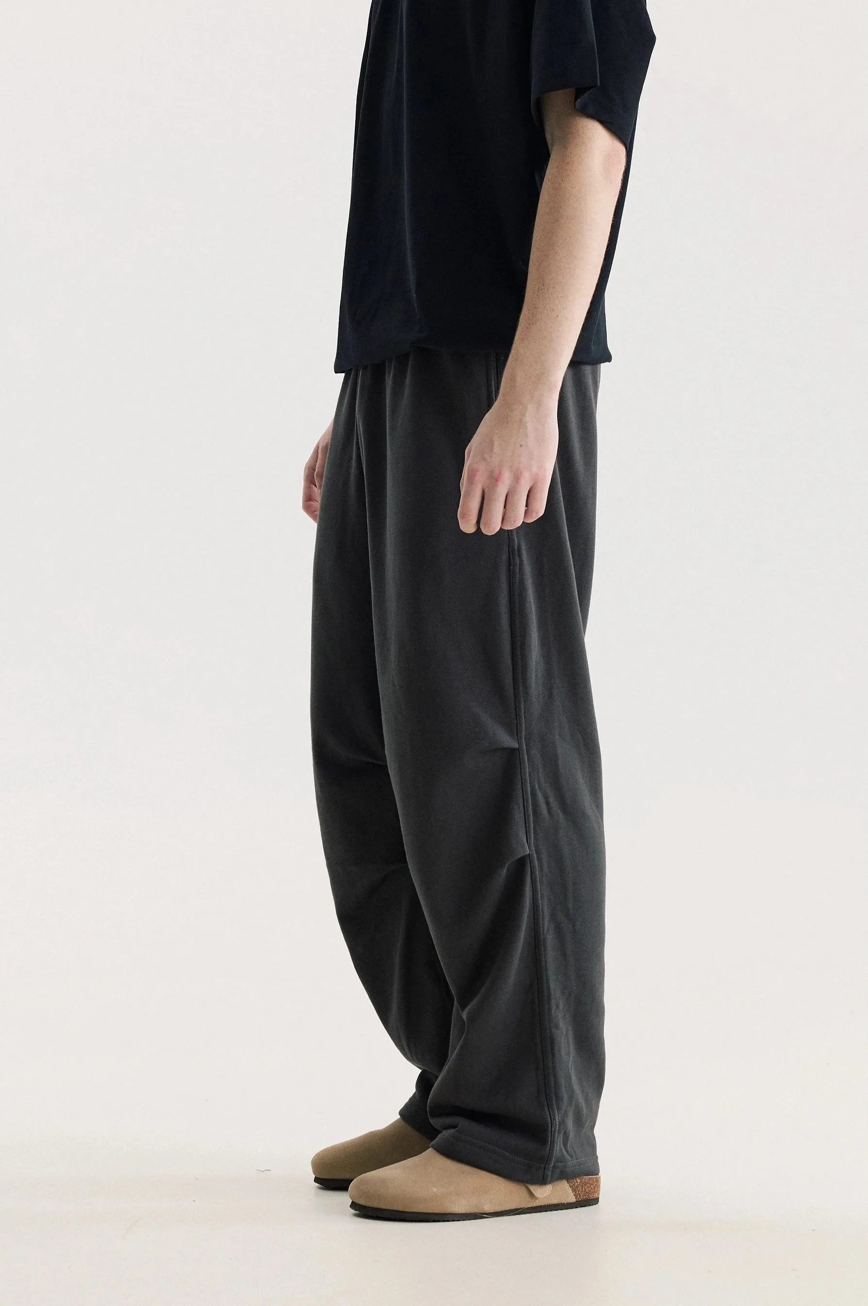 Pleated Tapered Joggers with Back Flap Pocket