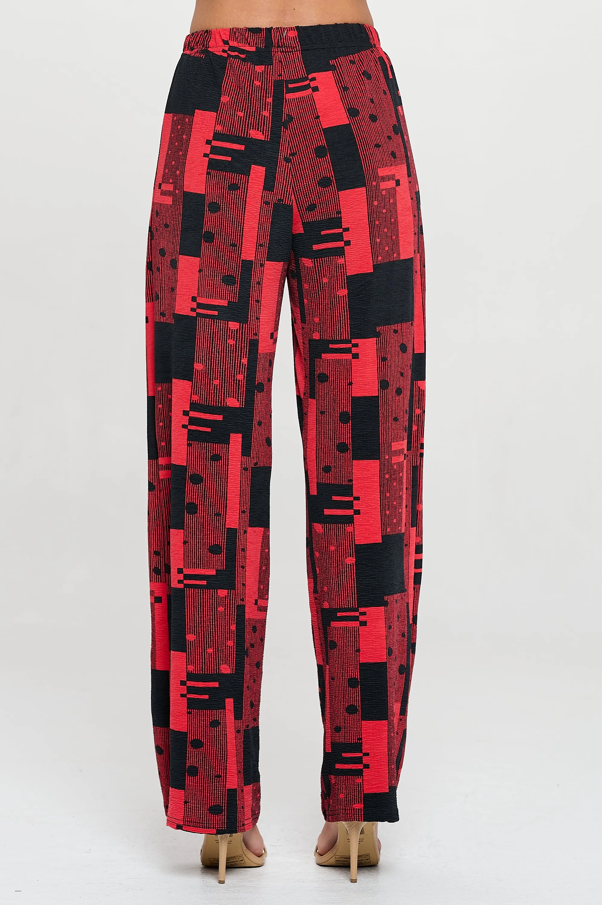 Plus Size Venechia Pleated Flared Pants-5042VP-AXP1-W462