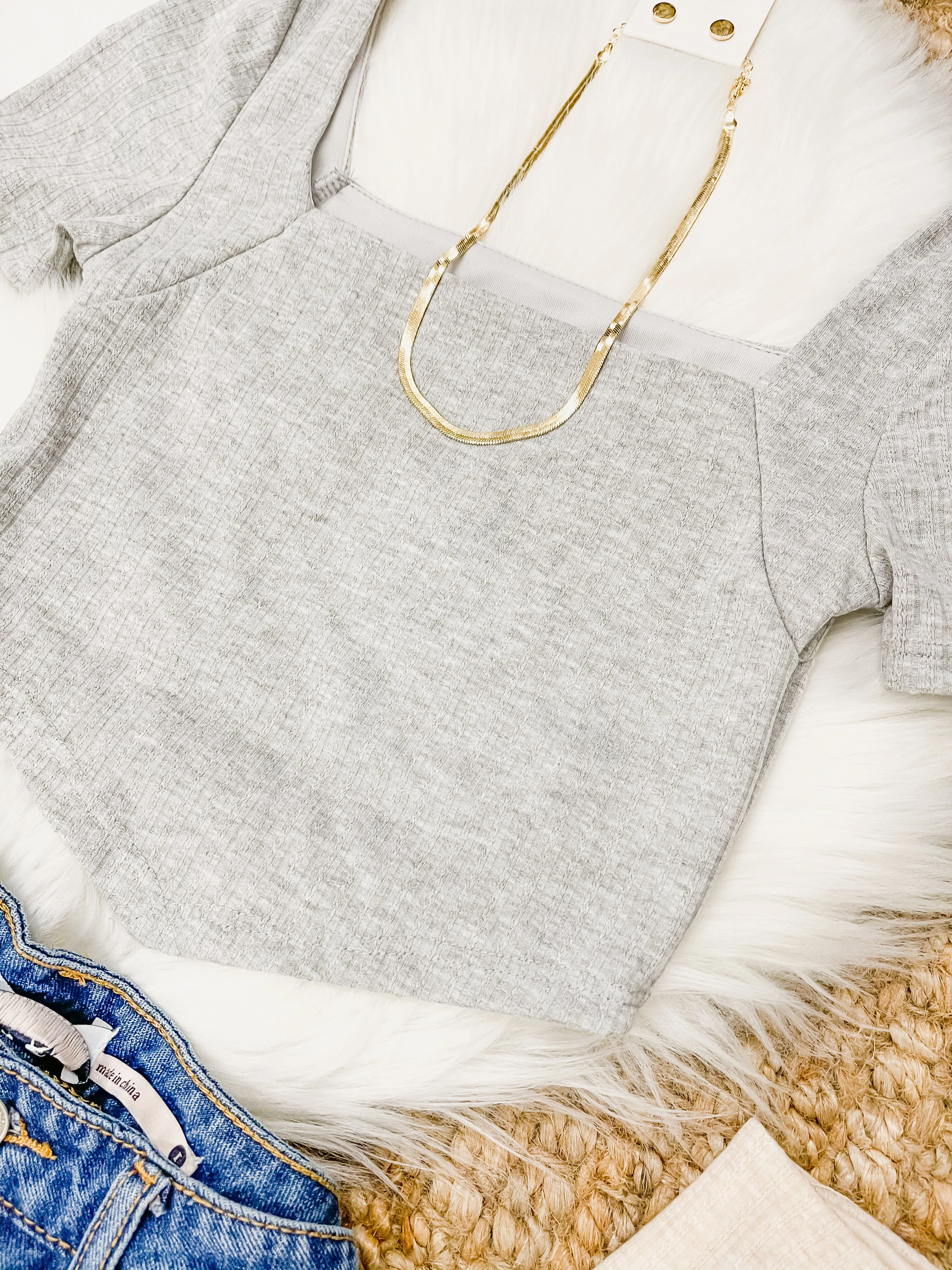 Pointed Hem Crop Top