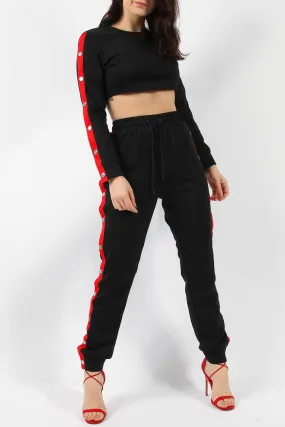 POPPER TOP & JOGGER LOUNGE SUIT