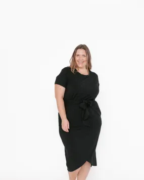 REBECCA WRAP DRESS | Midnight Black