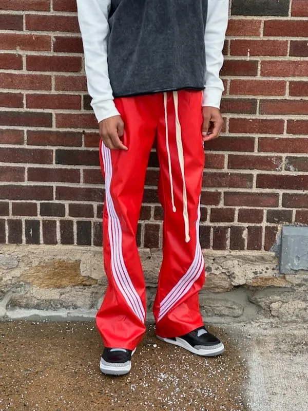 RFRM leather joggers (Red)
