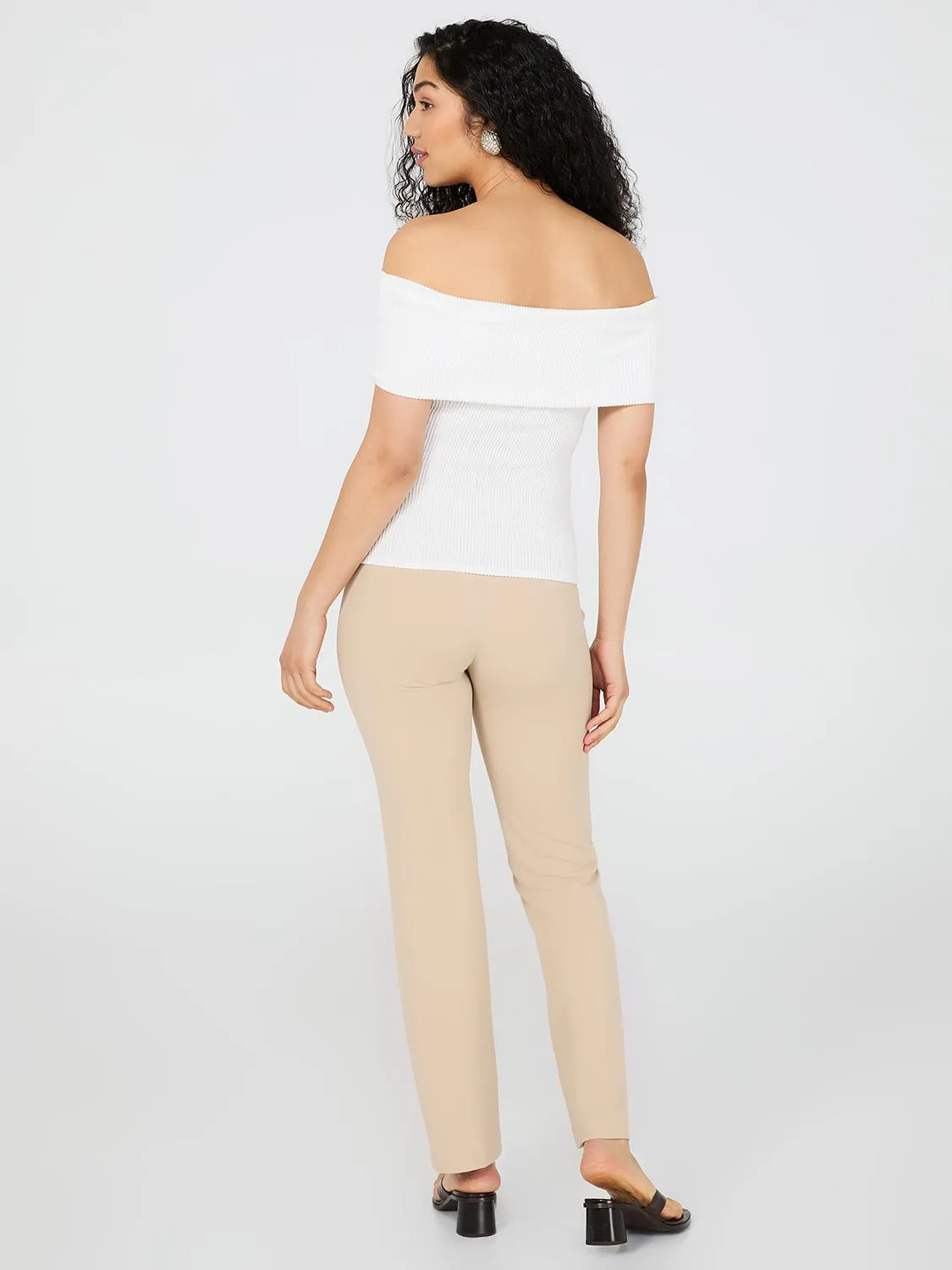 Ribbed Off-The-Shoulder Top