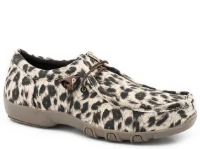 Roper Little Kids Tan Leopard Canvas Chukka