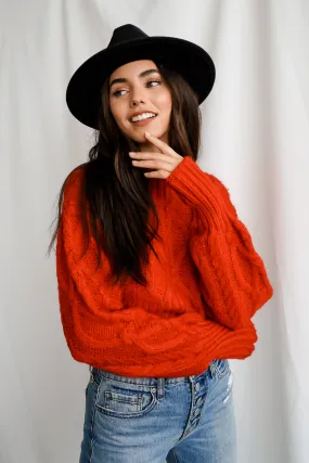 Sammy Cable Cropped Knit Sweater