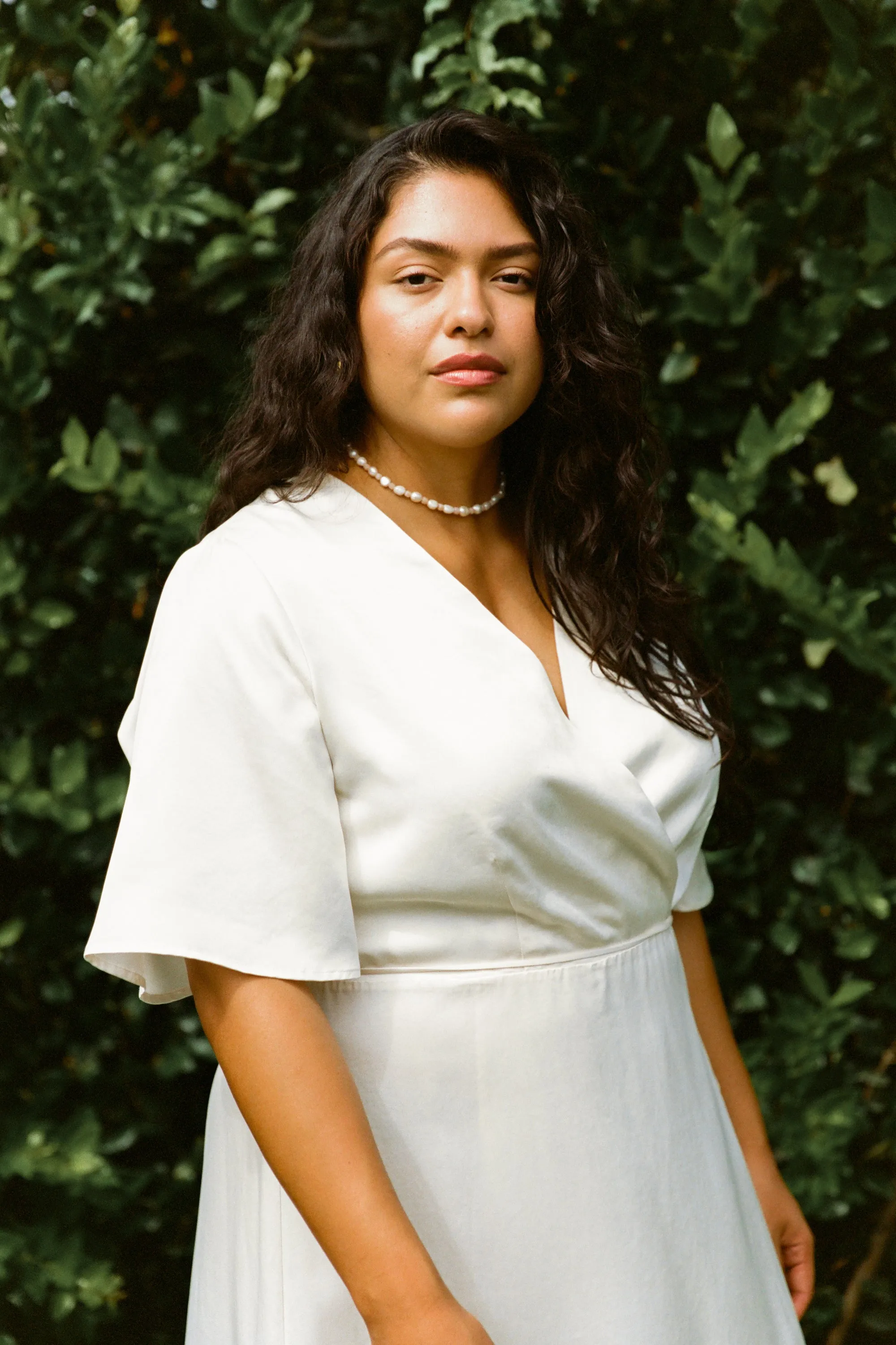 Sample Sale Lola Wrap Dress in Cream Extended