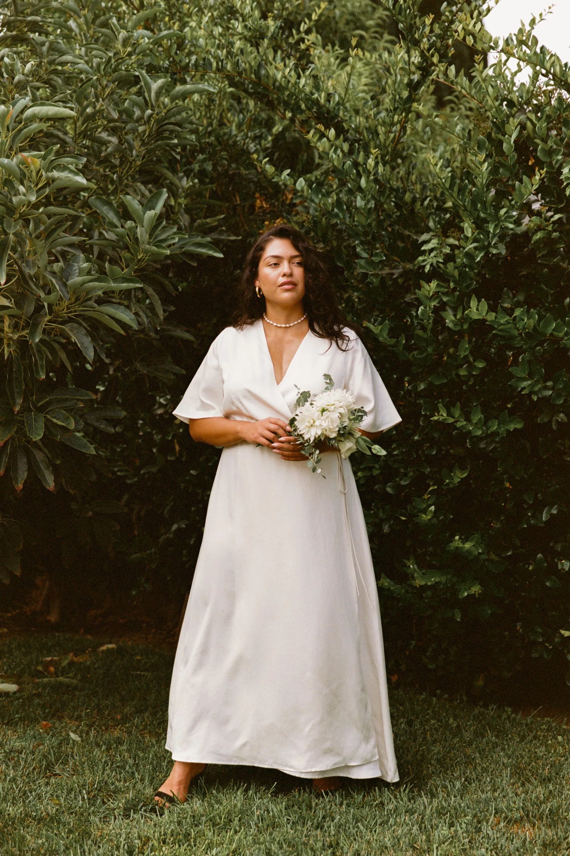 Sample Sale Lola Wrap Dress in Cream Extended
