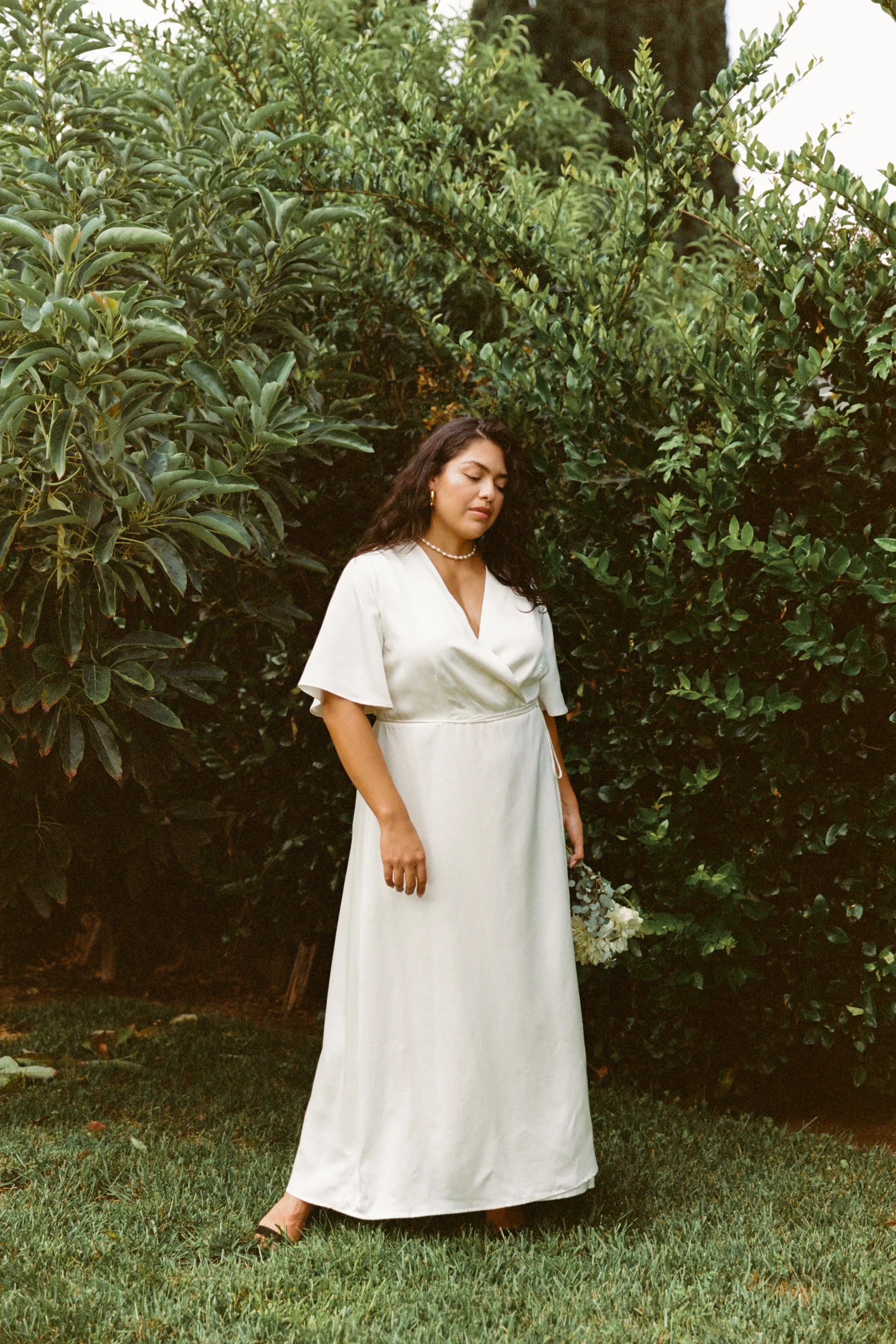 Sample Sale Lola Wrap Dress in Cream Extended