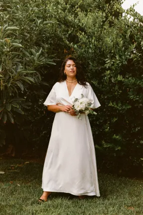 Sample Sale Lola Wrap Dress in Cream Extended