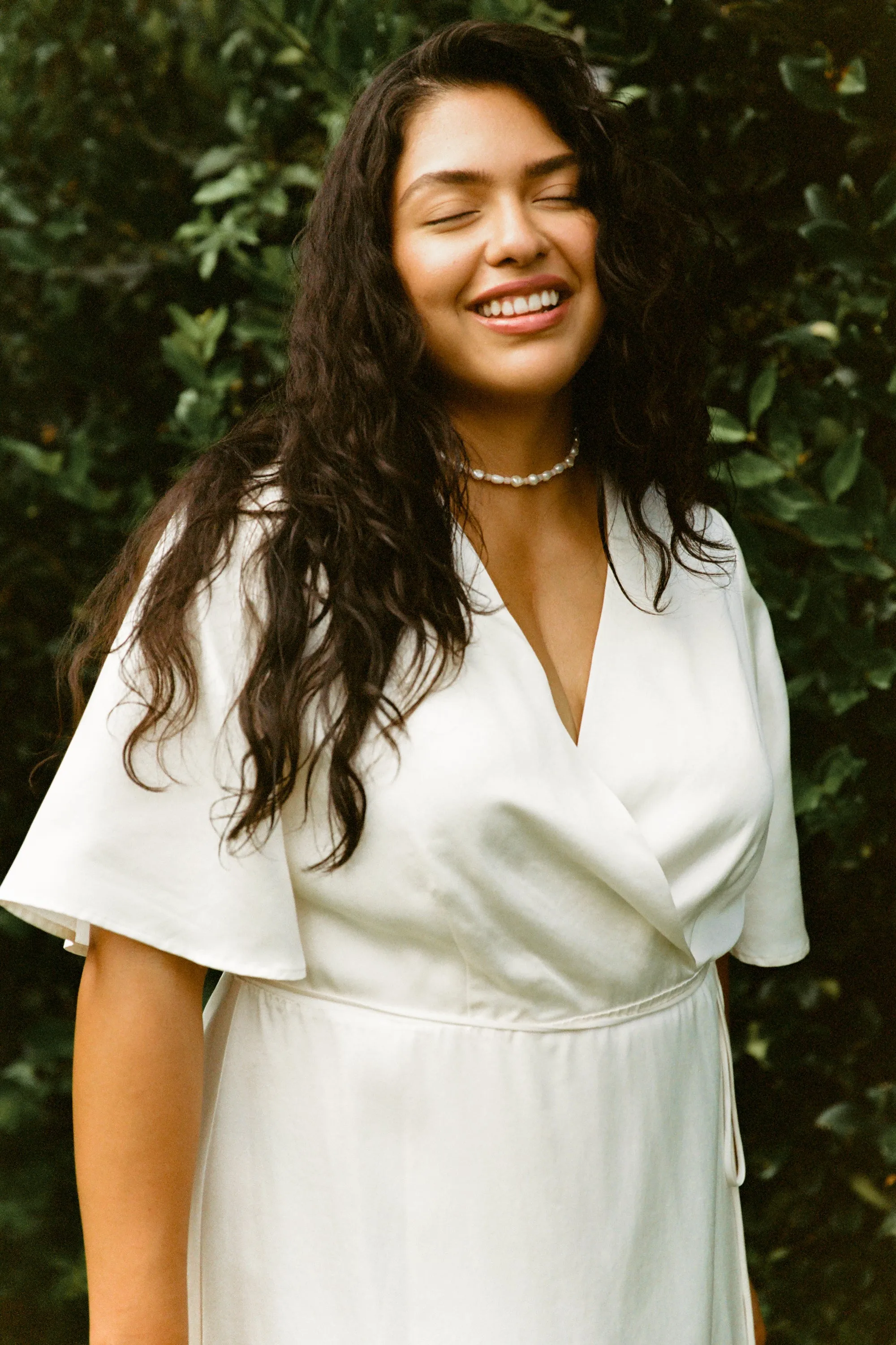 Sample Sale Lola Wrap Dress in Cream Extended