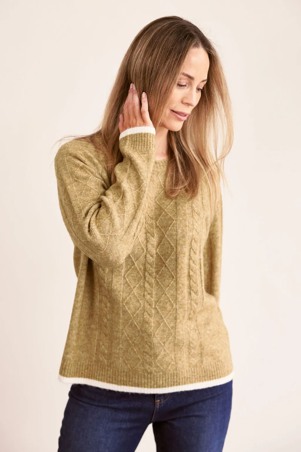 See Saw Cable Knit Sweater