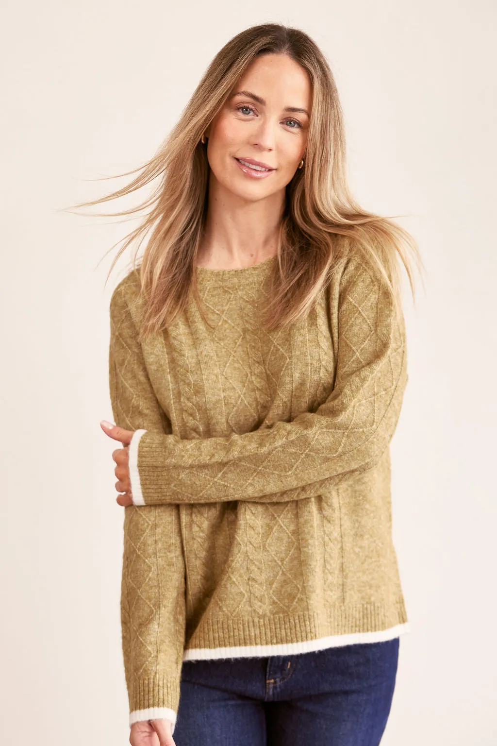 See Saw Cable Knit Sweater