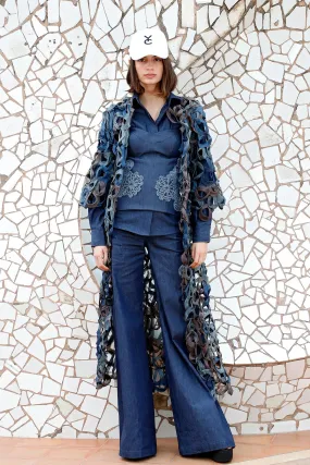 Shirt, Crop Top, Flared Jeans, and Kaftan