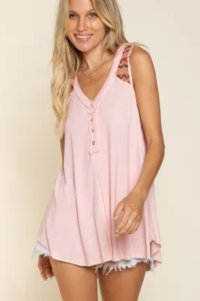 SLEEVELESS BOHO KNIT TOP