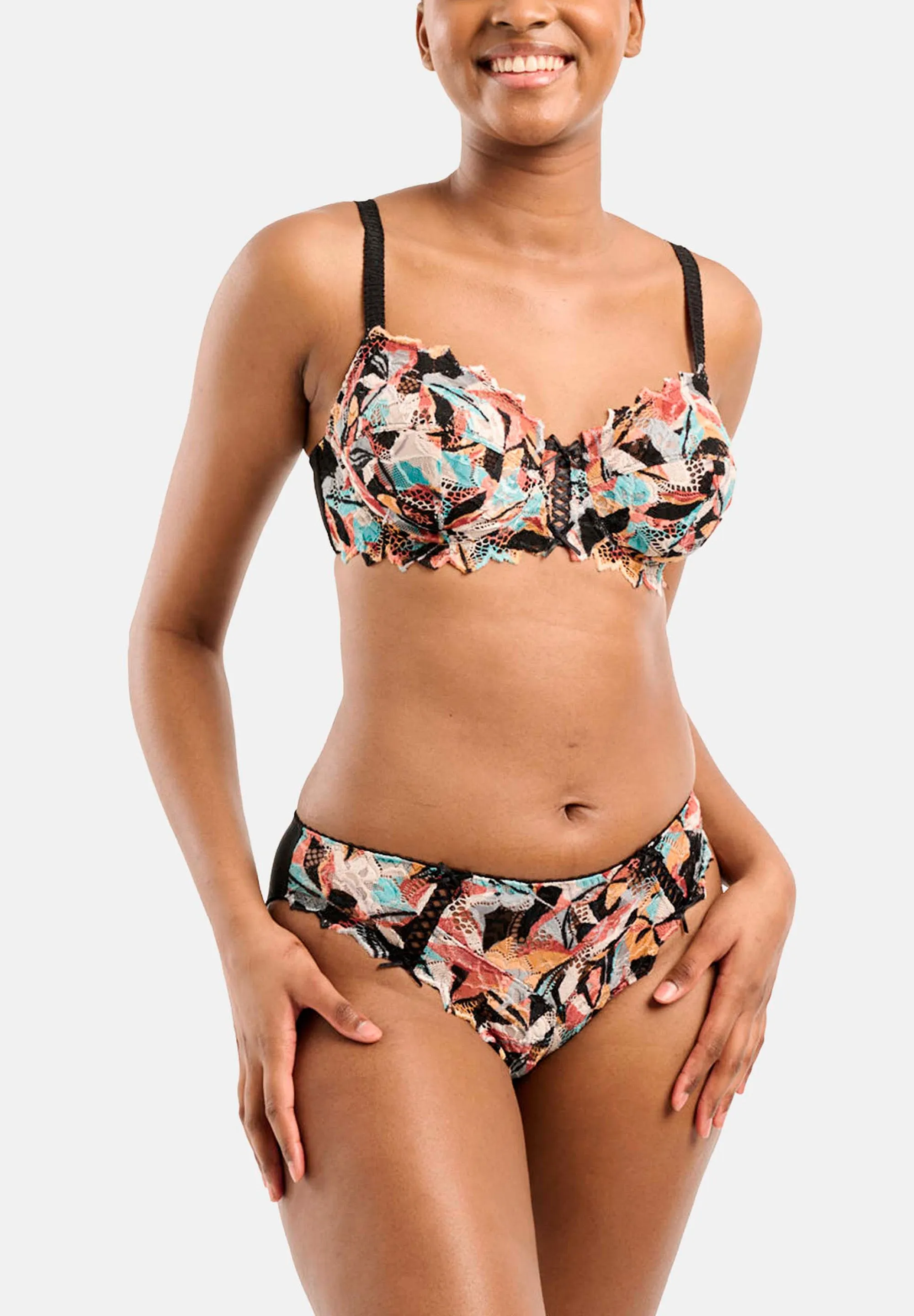 Slip Arum Mosaïc Imprimé Graphic Noir & Multico