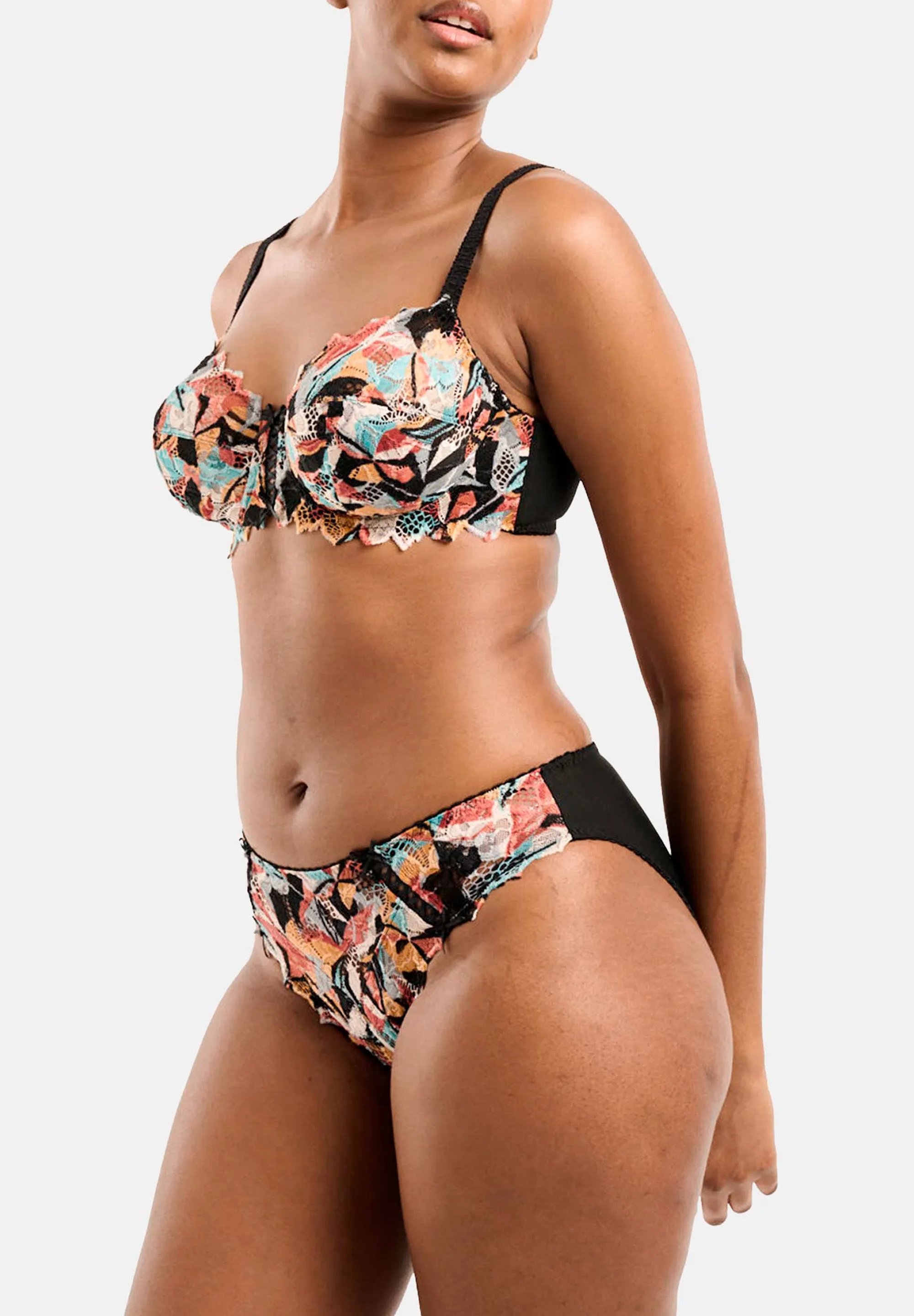 Slip Arum Mosaïc Imprimé Graphic Noir & Multico