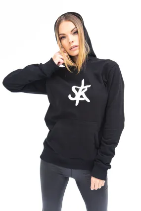 Sofa Killer warm black women hoodie with white SK logo