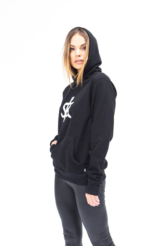 Sofa Killer warm black women hoodie with white SK logo