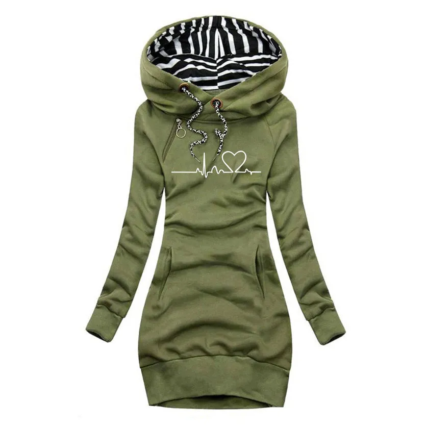 Sonia - Heartbeat Print Jumper Dress