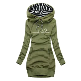 Sonia - Heartbeat Print Jumper Dress