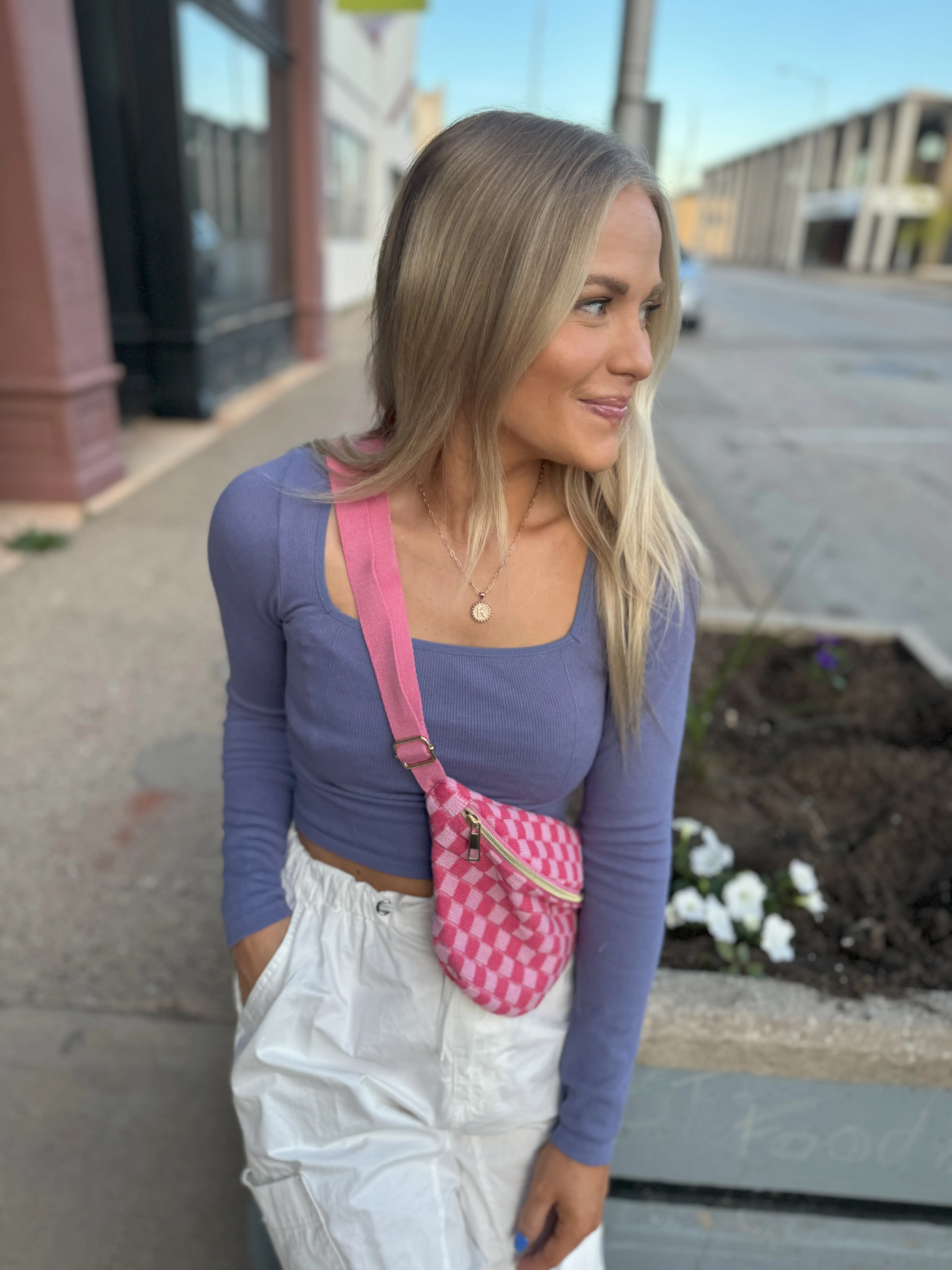 Square Neck Seamless Long Sleeve Top
